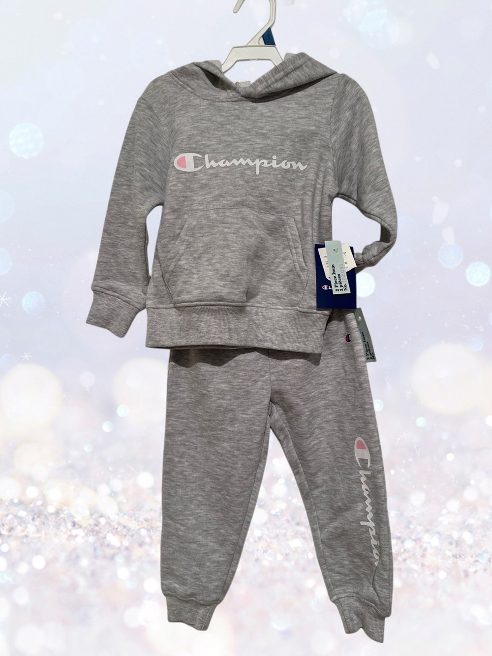 Champion Kids Gray Hoodie & Joggers Set - Gray